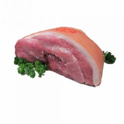pork leg rind on pork leg roast